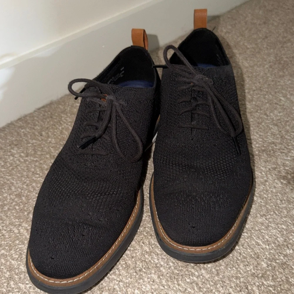 Cole Haan ZeroGrand Black Lace-Up Oxfords stitchliteShoes